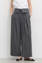 【予約販売】ウエスト折り返しワイドパンツ マルティニーク/martinique チャコールグレー