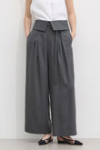 ウエスト折り返しワイドパンツ
