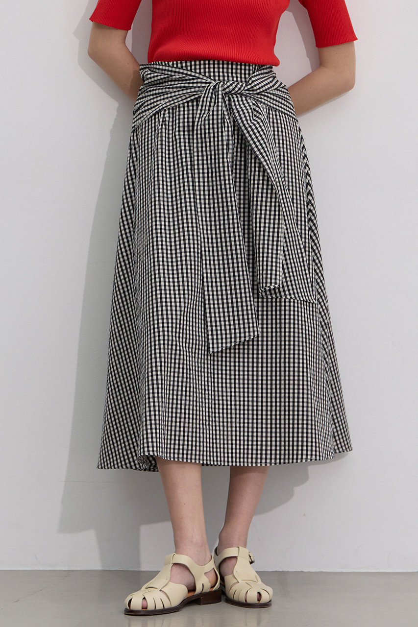 マルティニーク/martiniqueの【予約販売】ウエストリボンフレアスカート(ギンガム/A0363FS 040)