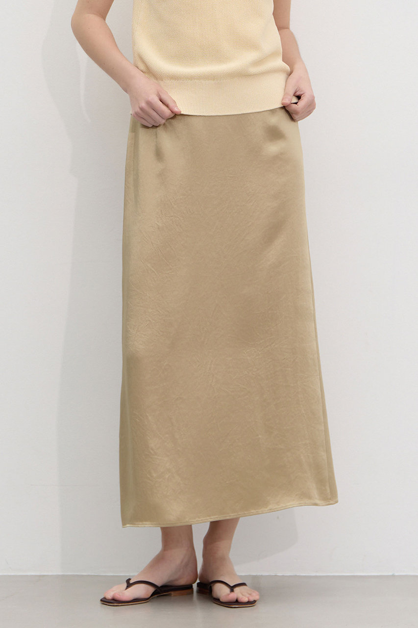 マルティニーク/martiniqueの【予約販売】ヴィンテージライクサテンロングスカート(ベージュ/A0363FS 050)