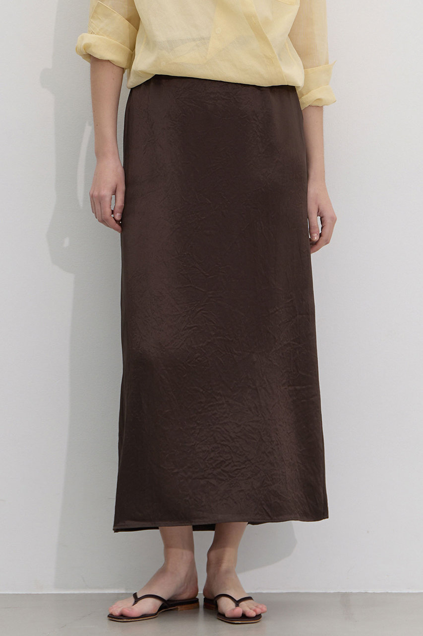 マルティニーク/martiniqueの【予約販売】ヴィンテージライクサテンロングスカート(ダークブラウン/A0363FS 050)