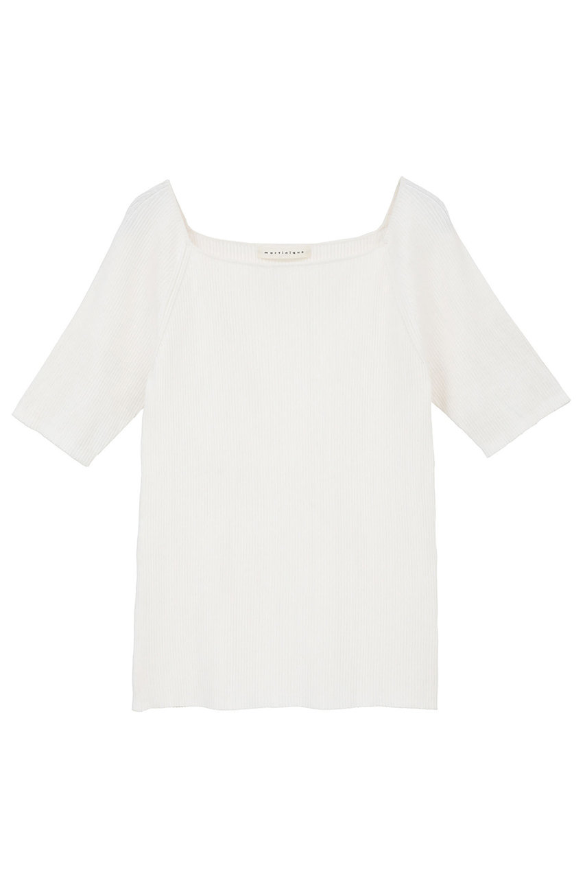 マルティニーク/martiniqueの【予約販売】ワイドスクエアネックプルオーバー(ホワイト/A0363KSW011)