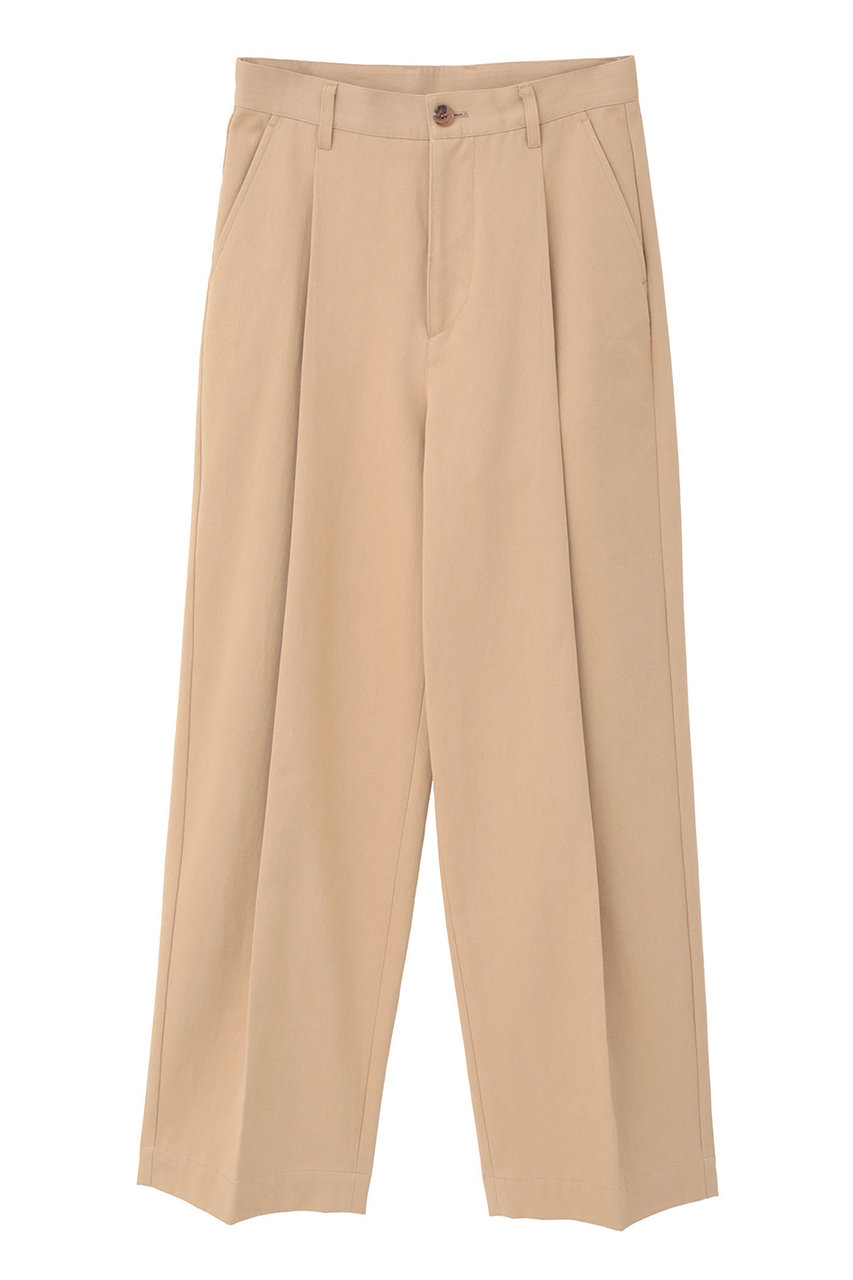 martinique 【l'heritage martinique】ワイドテーパードチノパンツ (ベージュ, 2) マルティニーク ELLE SHOP