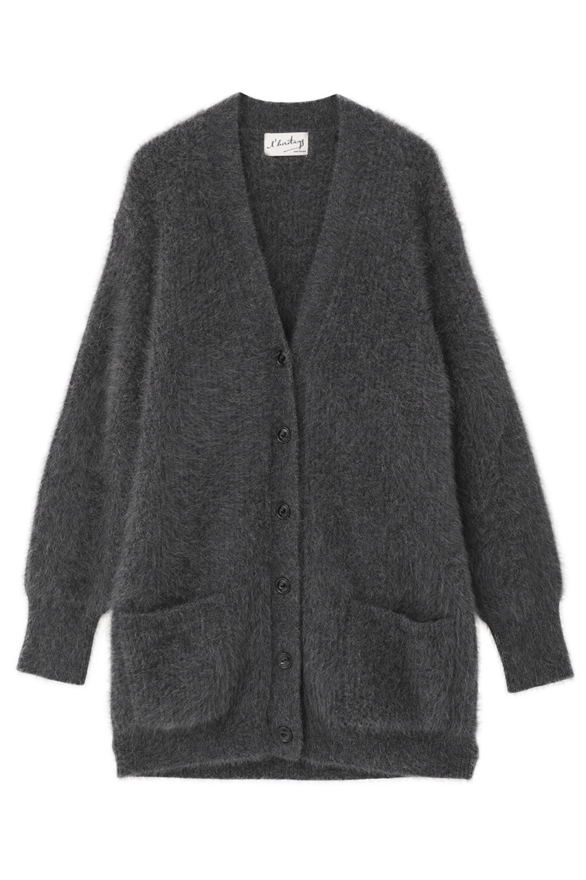 martinique 【l'heritage martinique】FOXカシミヤロングカーディガン (チャコール, F) マルティニーク ELLE SHOP