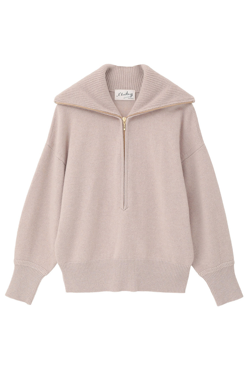 martinique 【l'heritage martinique】ハーフジッププルオーバー (ベージュ, F) マルティニーク ELLE SHOP
