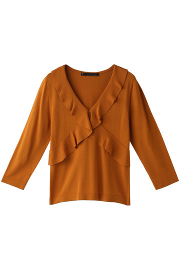 SALE 【60%OFF】 martinique マルティニーク ネックフリルトップス オレンジ