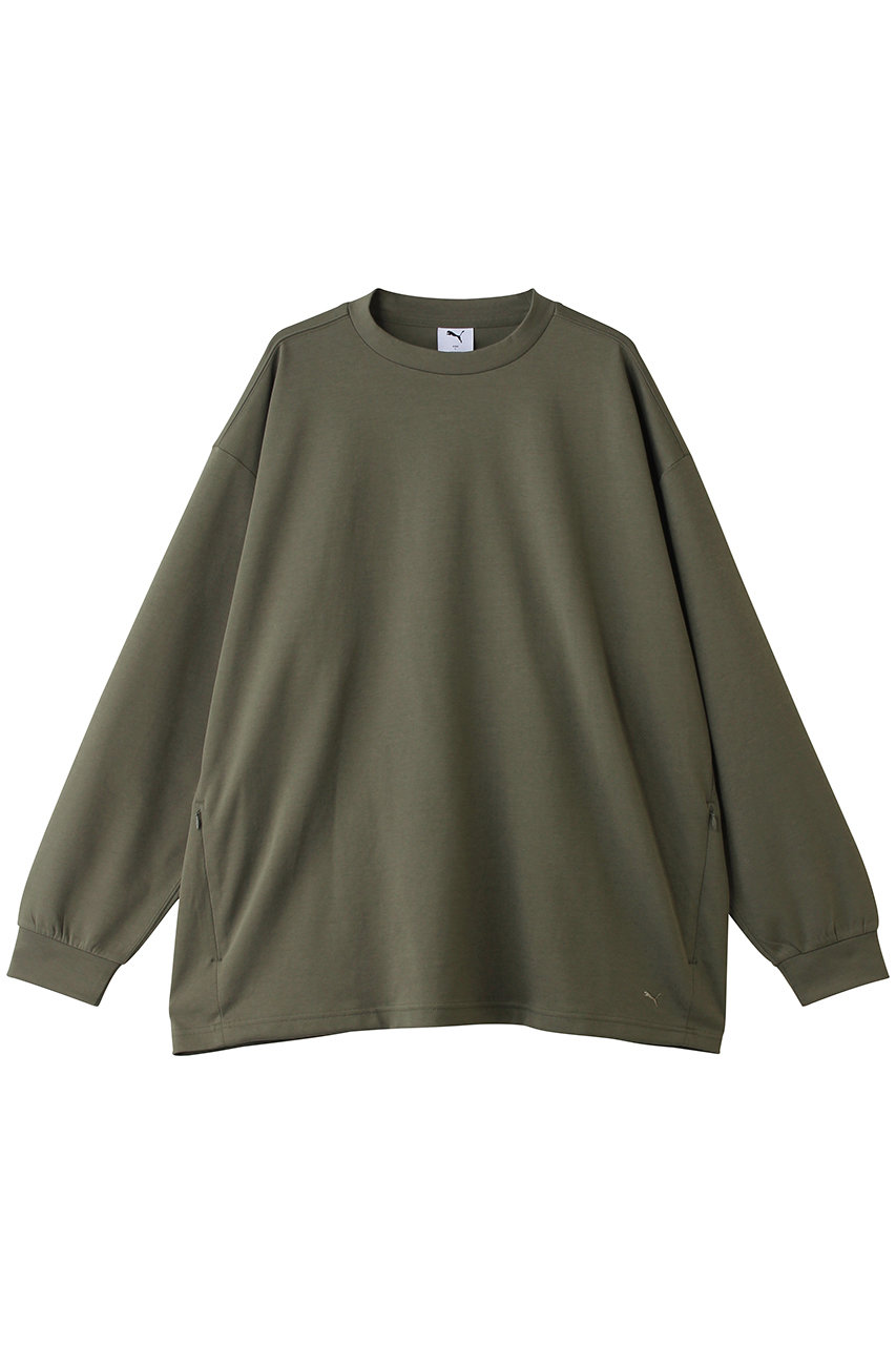 プーマ/PUMAの【UNISEX】【PROJECT PUMA PLUS】OVERSIZED LS TEE(LODEN GREEN/638056)