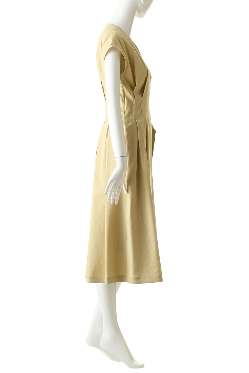 Designworks デザインワークス サイドプリーツワンピース イエロー の通販 Elleshop エル ショップ