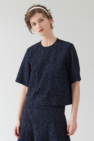 レースボンディングショートブラウス