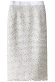 スパンコールツィードタイトスカート