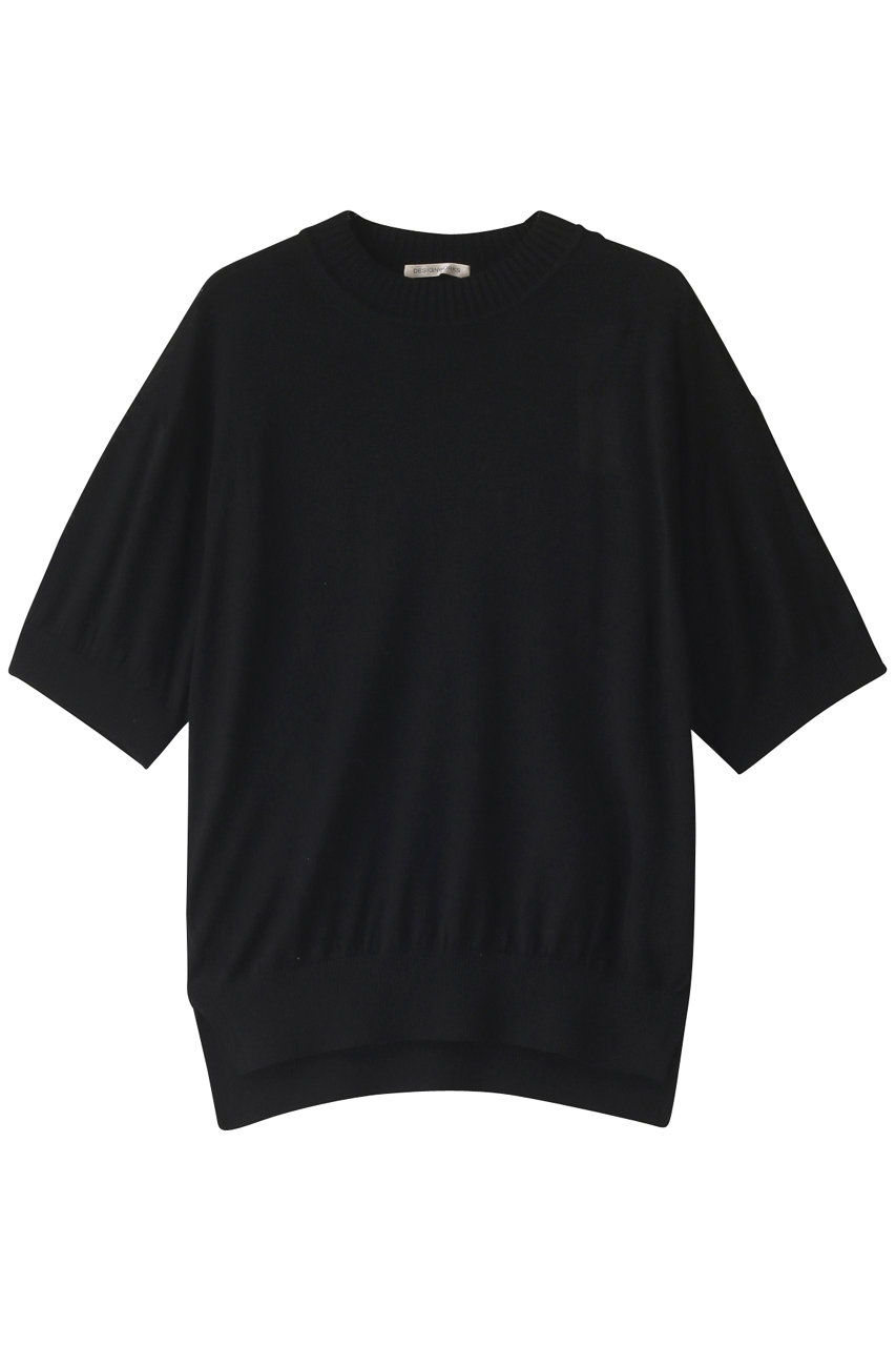 ＜ELLE SHOP＞ 30%OFF！DESIGNWORKS シルク半袖Tシャツ (ブラック 38) デザインワークス ELLE SHOP