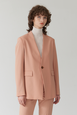 梳毛Vネックジャケット