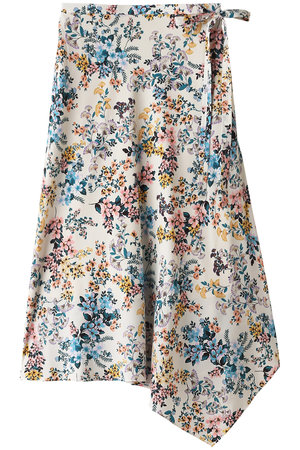 デザインワークス/DESIGNWORKSのフラワープリントイレギュラーヘムスカート(110700/110703)
