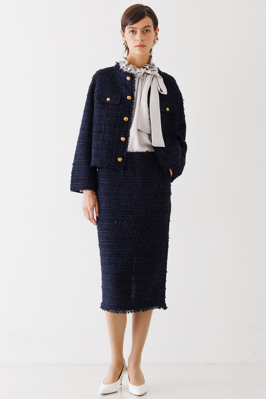 DESIGNWORKS(デザインワークス)｜【COOHEM】ツイードニットジャケット