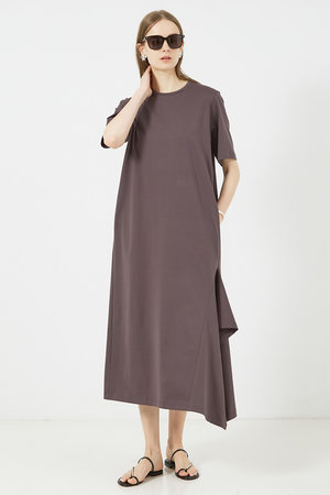 デザインワークス/DESIGNWORKSのサイドスリット半袖ワンピース(110500/110502)