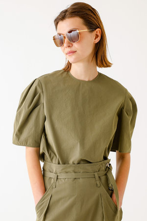 デザインワークス/DESIGNWORKSのタックスリーブブラウス(110400/110402)