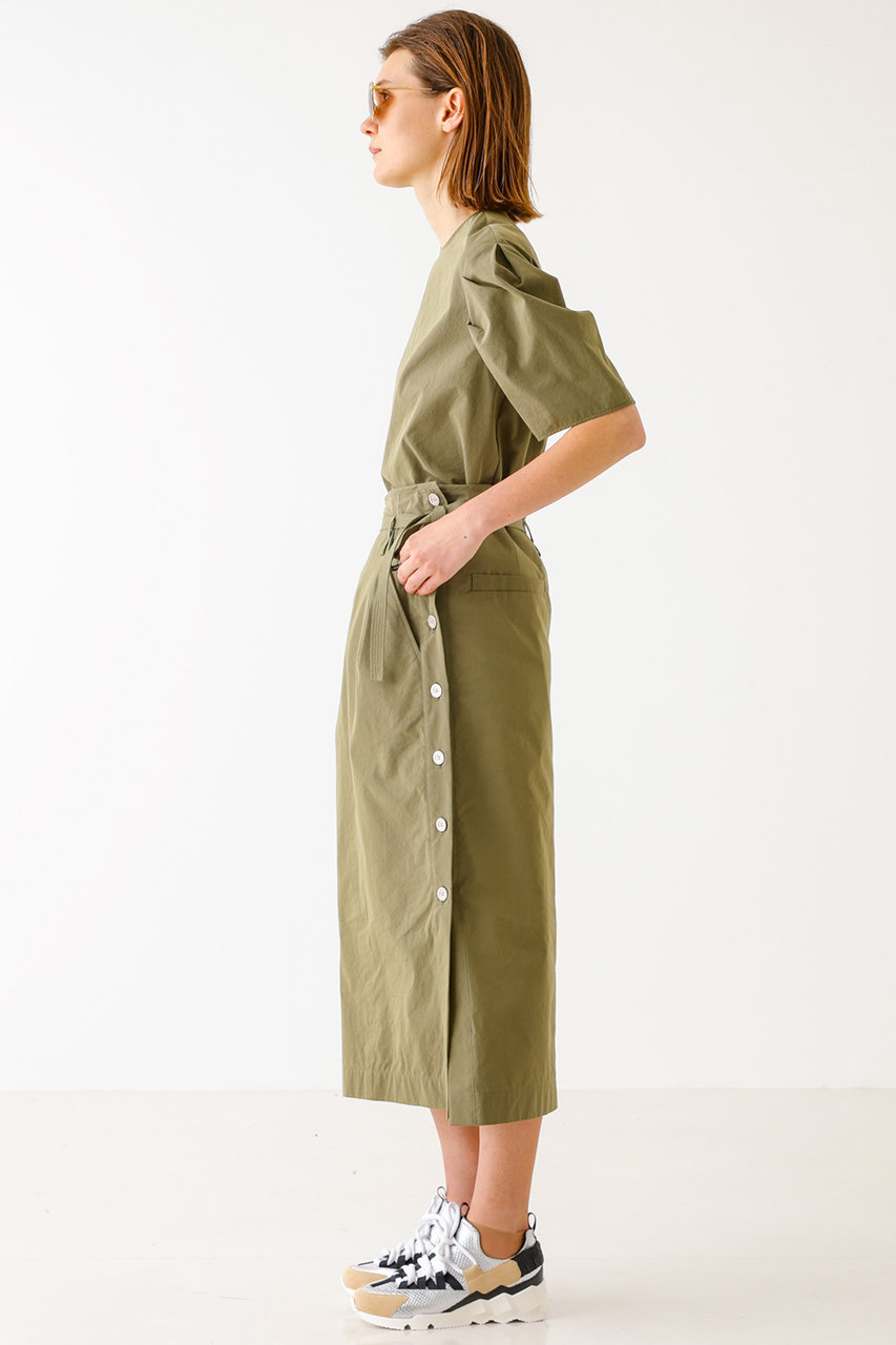 makusa マクサ　ダークグリーン　タックスリーブブラウス makusa マクサ ダークグリーン タックスリーブブラウス