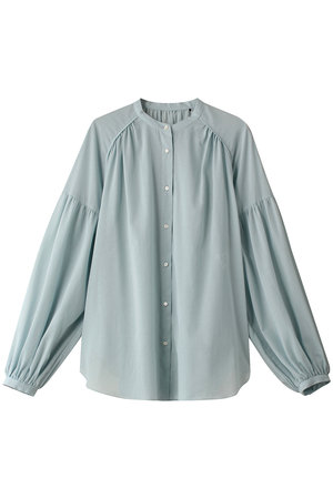 デザインワークス/DESIGNWORKSのコットンボイルギャザースリーブシャツ(110400/110403)