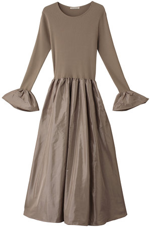 デザインワークス/DESIGNWORKSのリブコットンコンビワンピース(110500/110503)