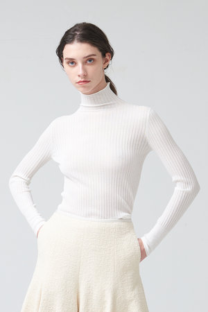 デザインワークス/DESIGNWORKSのリブハイネックニット(110300/110301)