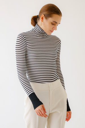 デザインワークス/DESIGNWORKSのリブハイネックニット(110300/110301)