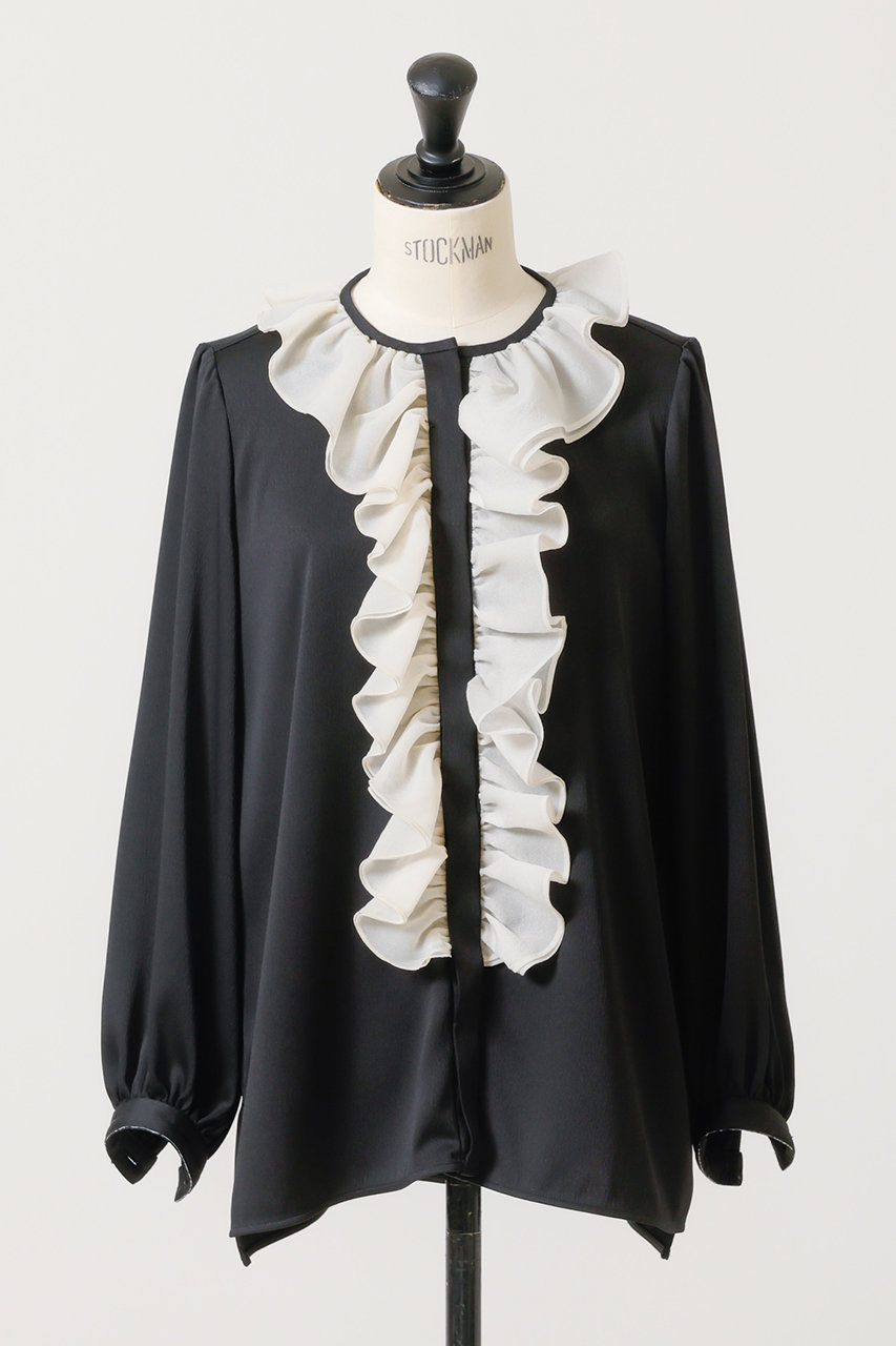 DESIGNWORKS / デザインワークス バイカラーラッフルブラウス DESIGNWORKS(デザインワークス)｜バイカラーラッフルブラウス