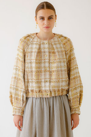 デザインワークス/DESIGNWORKSの【BEAUVET】ツィードブルゾン(110800/110802)