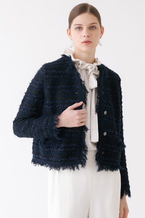 デザインワークス/DESIGNWORKSのニットツイードジャケット(110800/110801)