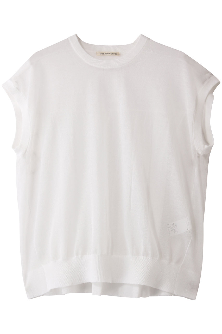 デザインワークス/DESIGNWORKSのシアーバックギャザープルオーバー(ホワイト/35500540013)