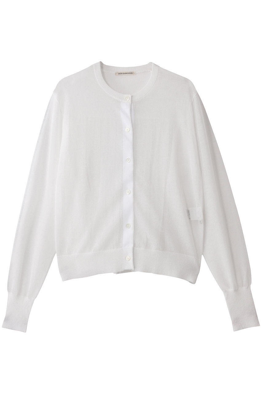 DESIGNWORKS シアーカーディガン (ホワイト, 38) デザインワークス ELLE SHOP DESIGNWORKS シアーカーディガン (ホワイト, 38) デザインワークス ELLE SHOP