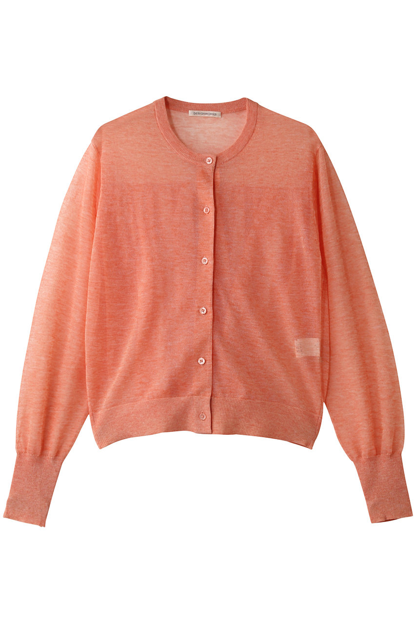DESIGNWORKS シアーカーディガン (オレンジ, 38) デザインワークス ELLE SHOP DESIGNWORKS シアーカーディガン (オレンジ, 38) デザインワークス ELLE SHOP