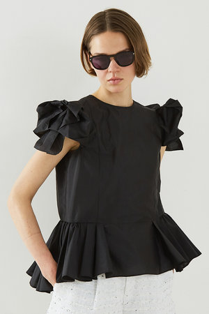 デザインワークス/DESIGNWORKSの袖リボンブラウス(110400/110402)