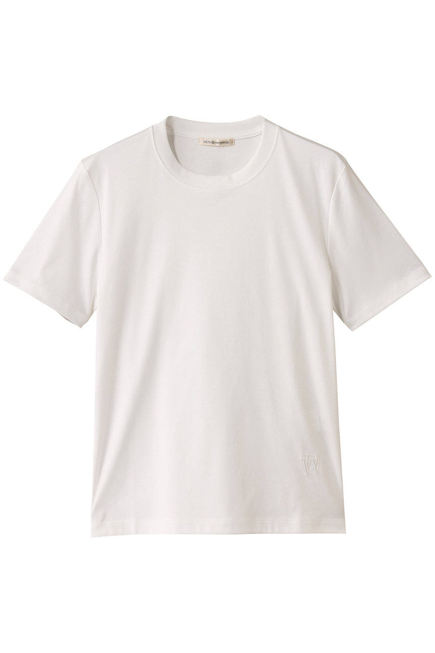 DESIGNWORKS コットンスムースコンパクトTシャツ (アイボリー, 38) デザインワークス ELLE SHOP DESIGNWORKS コットンスムースコンパクトTシャツ (アイボリー, 38) デザインワークス ELLE SHOP
