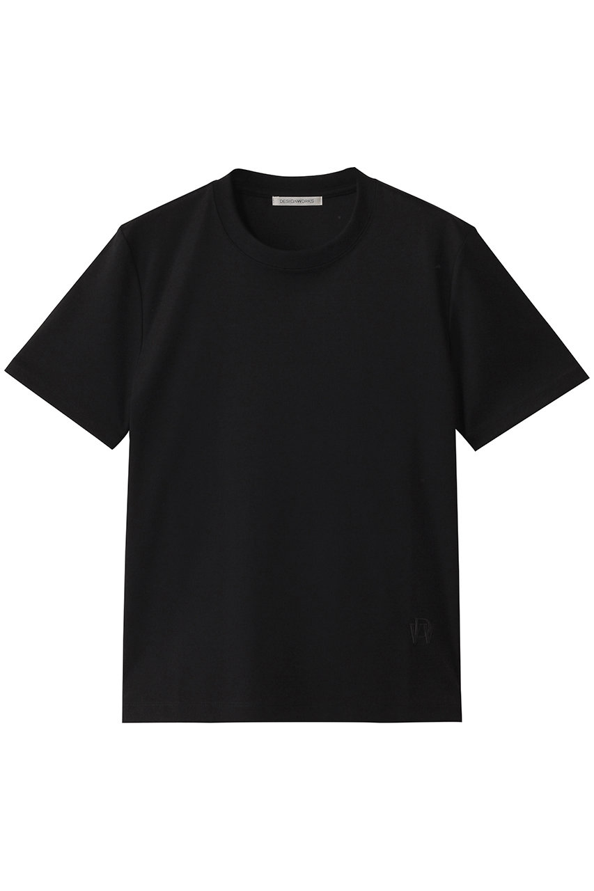 DESIGNWORKS コットンスムースコンパクトTシャツ (ブラック, 38) デザインワークス ELLE SHOP DESIGNWORKS コットンスムースコンパクトTシャツ (ブラック, 38) デザインワークス ELLE SHOP