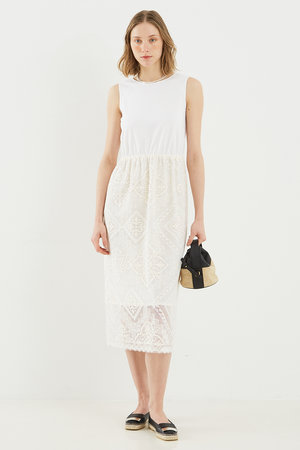 デザインワークス/DESIGNWORKSの2WAYレイヤードレースワンピース(110500/110503)