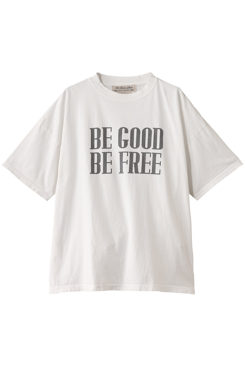 DESIGNWORKS 【別注】REMI ELIEF ロゴTシャツ BE GOOD BE FREE (アイボリー, S) デザインワークス ELLE SHOP DESIGNWORKS 【別注】REMI ELIEF ロゴTシャツ BE GOOD BE FREE (アイボリー, S) デザインワークス ELLE SHOP