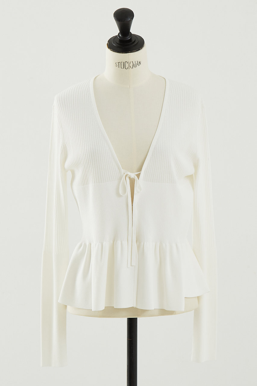 2WAYリブペプラムボレロカーディガン