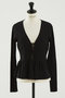2WAYリブペプラムボレロカーディガン デザインワークス/DESIGNWORKS ブラック