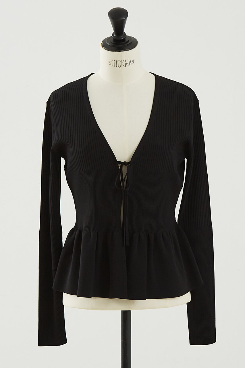 2WAYリブペプラムボレロカーディガン