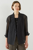 リネン混シアーオーバーサイズジャケット