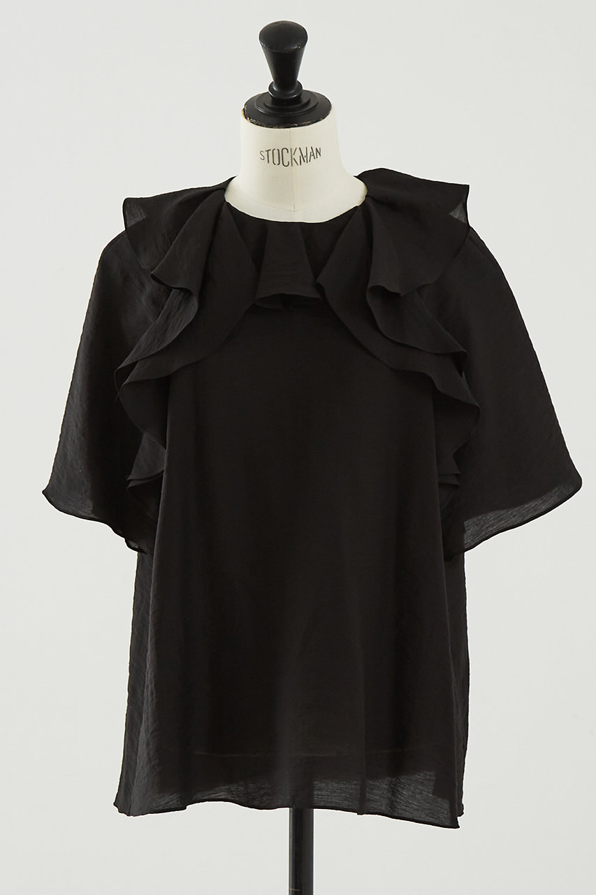 デザインワークス/DESIGNWORKSのラッフルブラウス(ブラック/3550051002722)