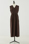 コットンサブレＶネックノースリーブワンピース デザインワークス/DESIGNWORKS ブラウン