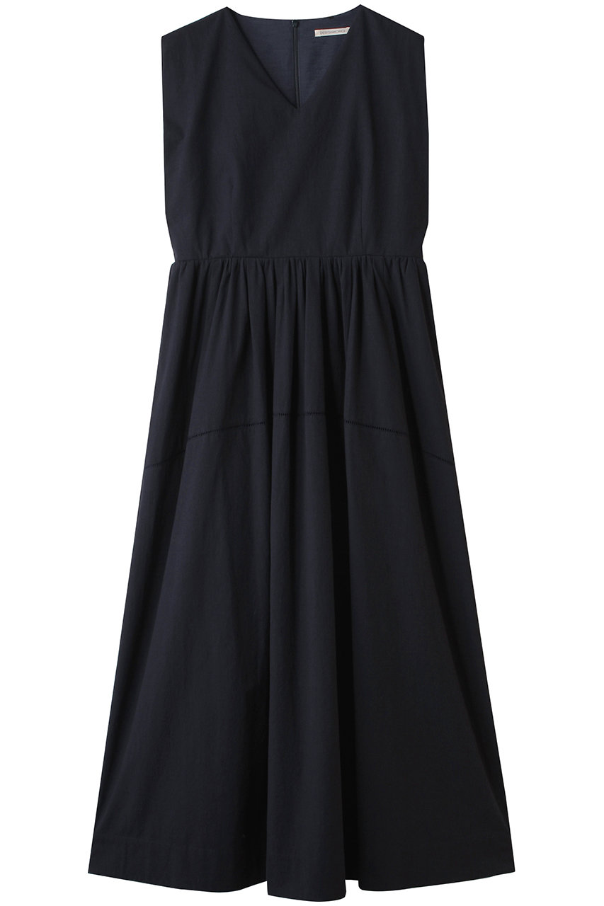 DESIGNWORKS コットンサブレVネックノースリーブワンピース (ネイビー, 38) デザインワークス ELLE SHOP DESIGNWORKS コットンサブレVネックノースリーブワンピース (ネイビー, 38) デザインワークス ELLE SHOP