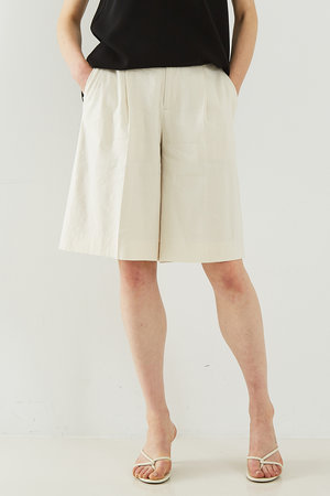 デザインワークス/DESIGNWORKSのリネンヴィスコースハイウエストハーフパンツ(110600/110603)