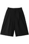 リネンヴィスコースハイウエストハーフパンツ デザインワークス/DESIGNWORKS ブラック
