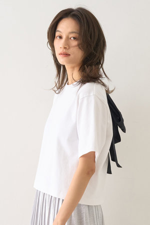 デザインワークス/DESIGNWORKSのバックリボンヴィンテージ加工Tシャツ(110100/110102)