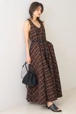ジャスミンチェックフレアワンピース