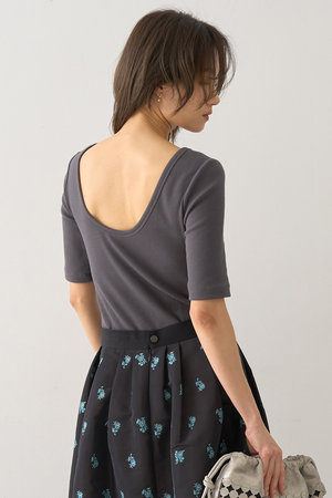 デザインワークス/DESIGNWORKSのテレコバックオープンクルーネックプルオーバー(110100/110102)