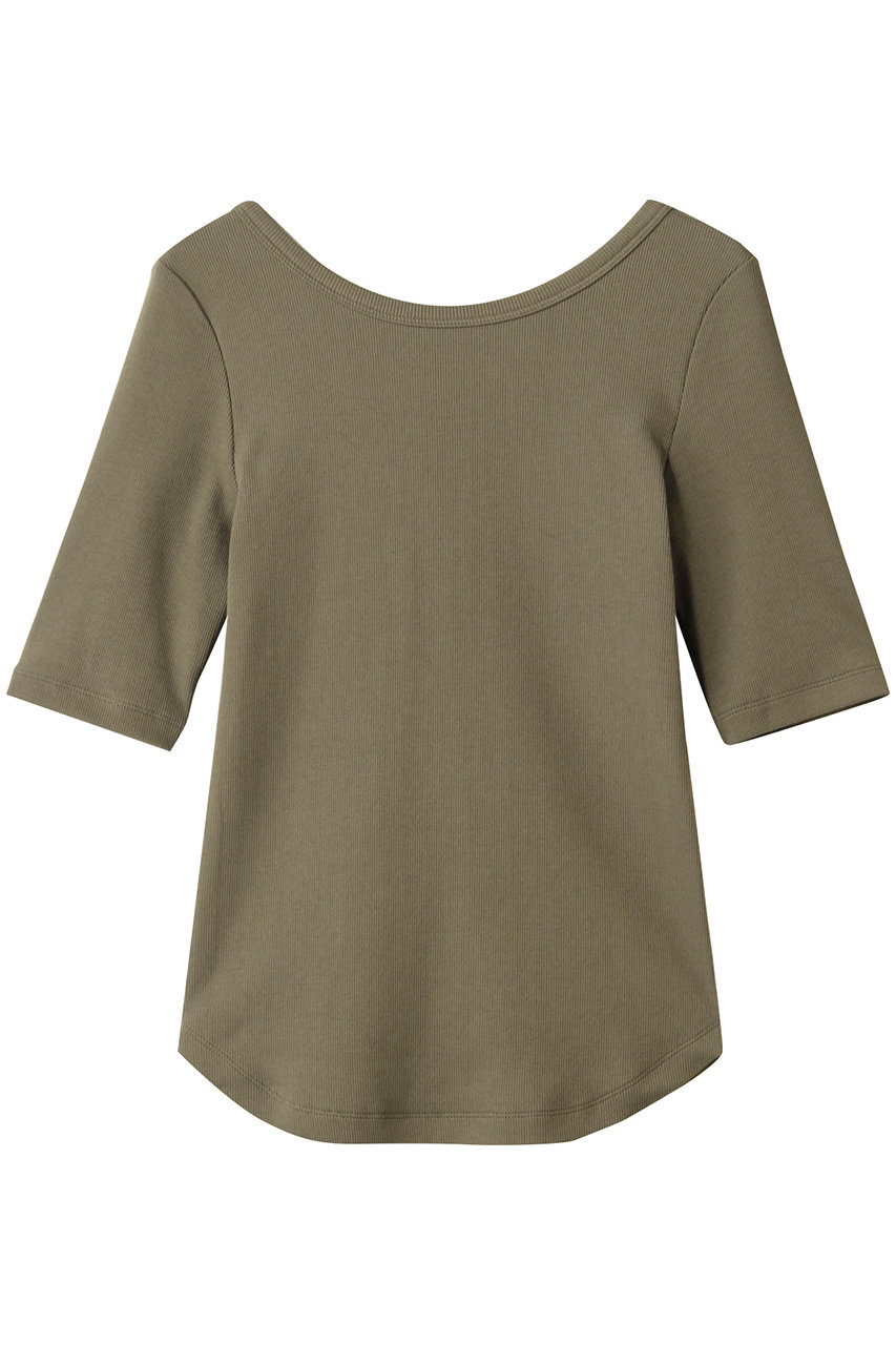DESIGNWORKS テレコバックオープンクルーネックプルオーバー (カーキ, 38) デザインワークス ELLE SHOP DESIGNWORKS テレコバックオープンクルーネックプルオーバー (カーキ, 38) デザインワークス ELLE SHOP