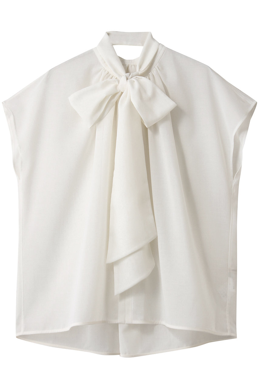 デザインワークス/DESIGNWORKSのT/Wボイルボウタイブラウス(ホワイト/35510510007)
